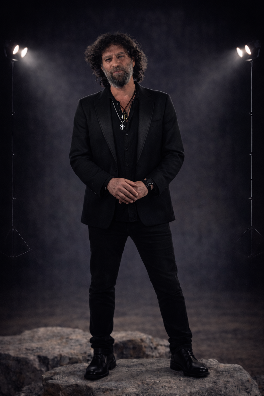 George Sarlucheanu - Official Photo with Tattoos and Black Vest