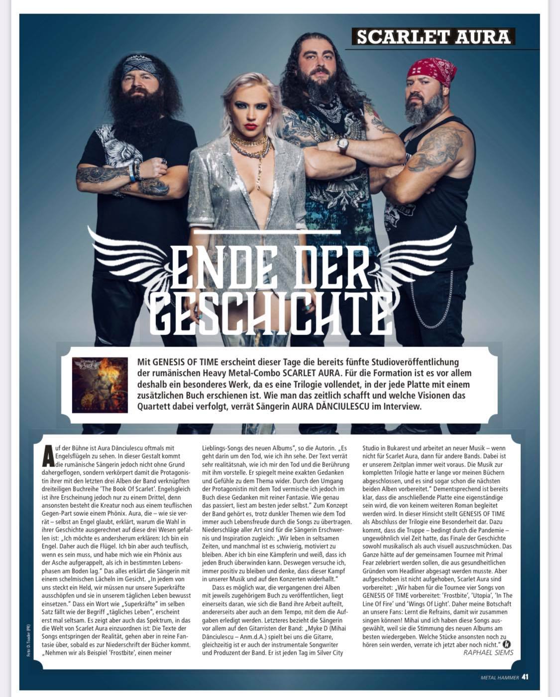 Metal Hammer 2021 Scarlet Aura feature scan